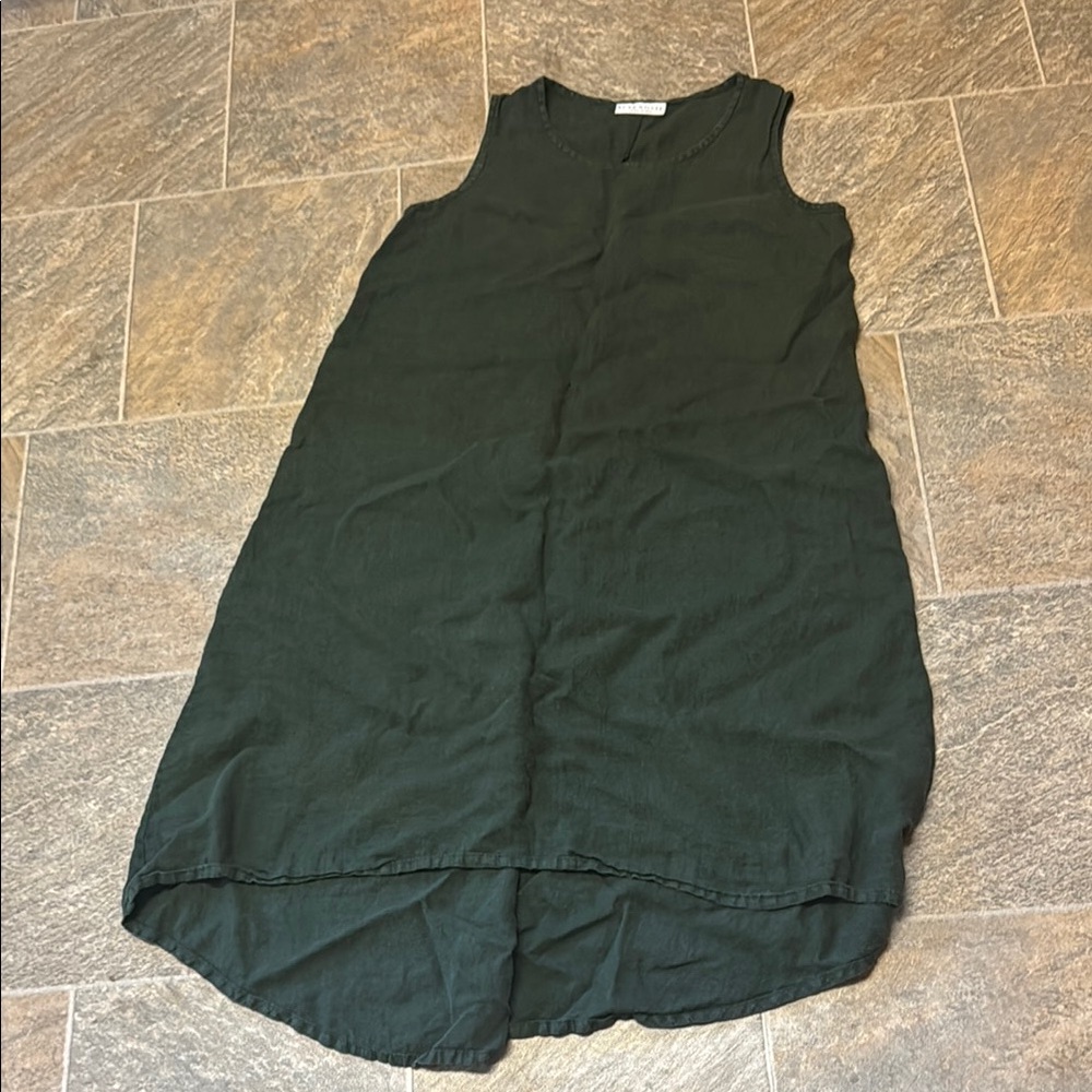 bryn Walker Forest Green High Low Dress